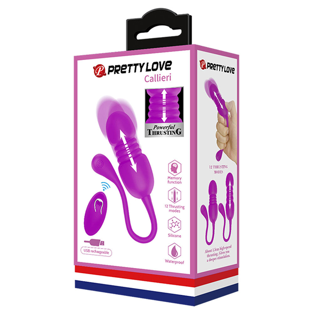 Pretty Love Callieri Remote Thrusting Egg - Fuchsia