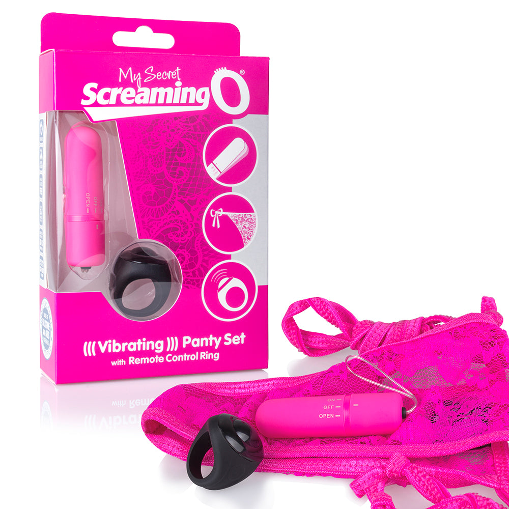 My Secret Screaming O Vibrating Panty Set and free female arousal cream (Pink)