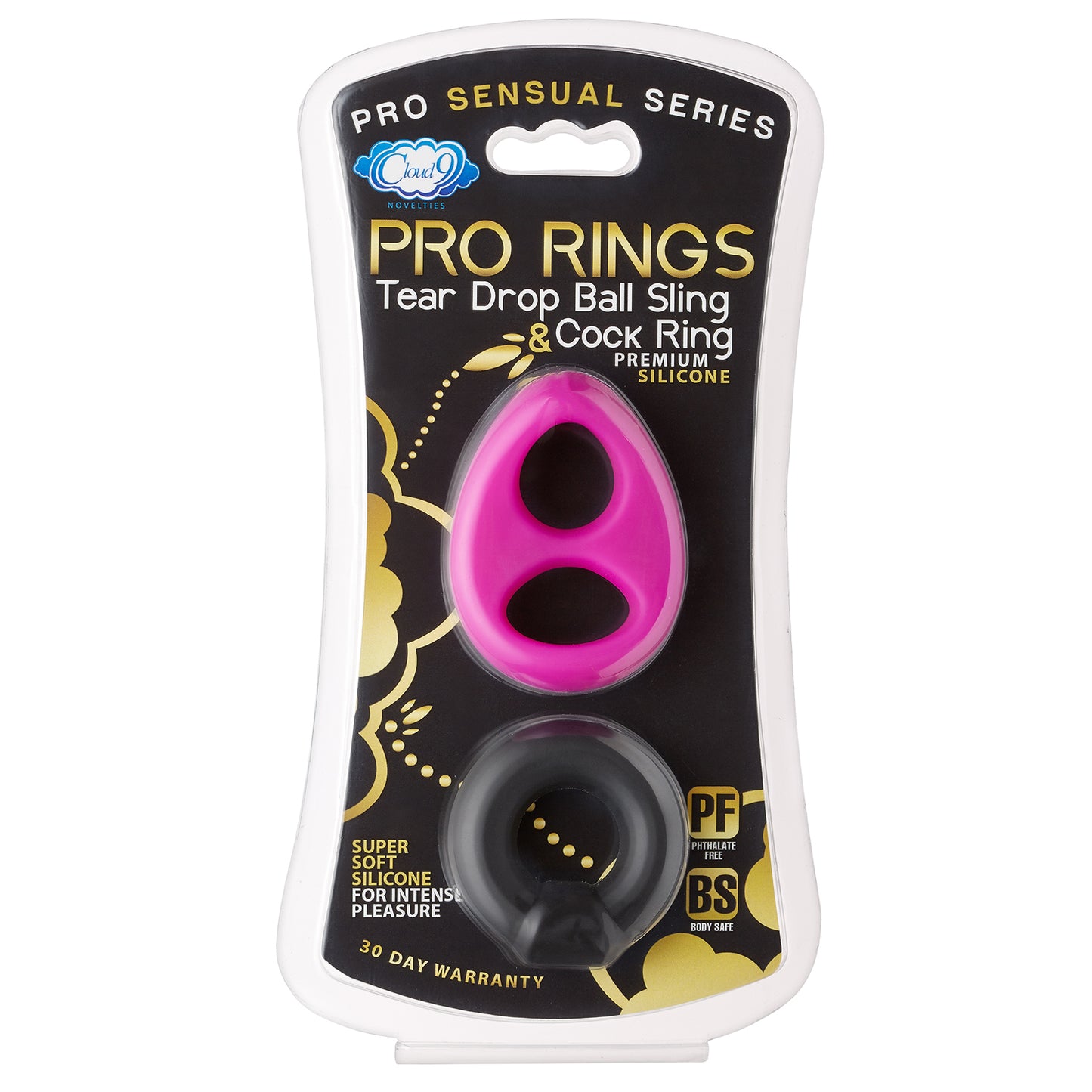 Cloud 9 Novelties Teardrop Silicone Cock Ring & Ball Sling, 1 Ounce