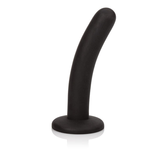 CalExotics Silicone Pegging Probe - Silicone Butt Plug With Suction Cup Base - Waterproof Anal Fetish Sex Toys for Couples - Black