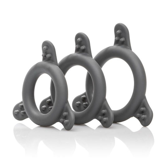 CalExotics Pro Series Silicone Cock Ring Set, Black (43062)