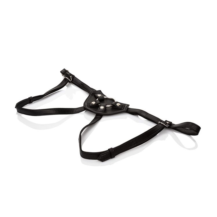 CalExotics Her Royal Harness The Countess - On Hanger – Premium Adjustable BDSM Probe Strap O Plus Size Harness – Sex Toys for Couples and Women - Black