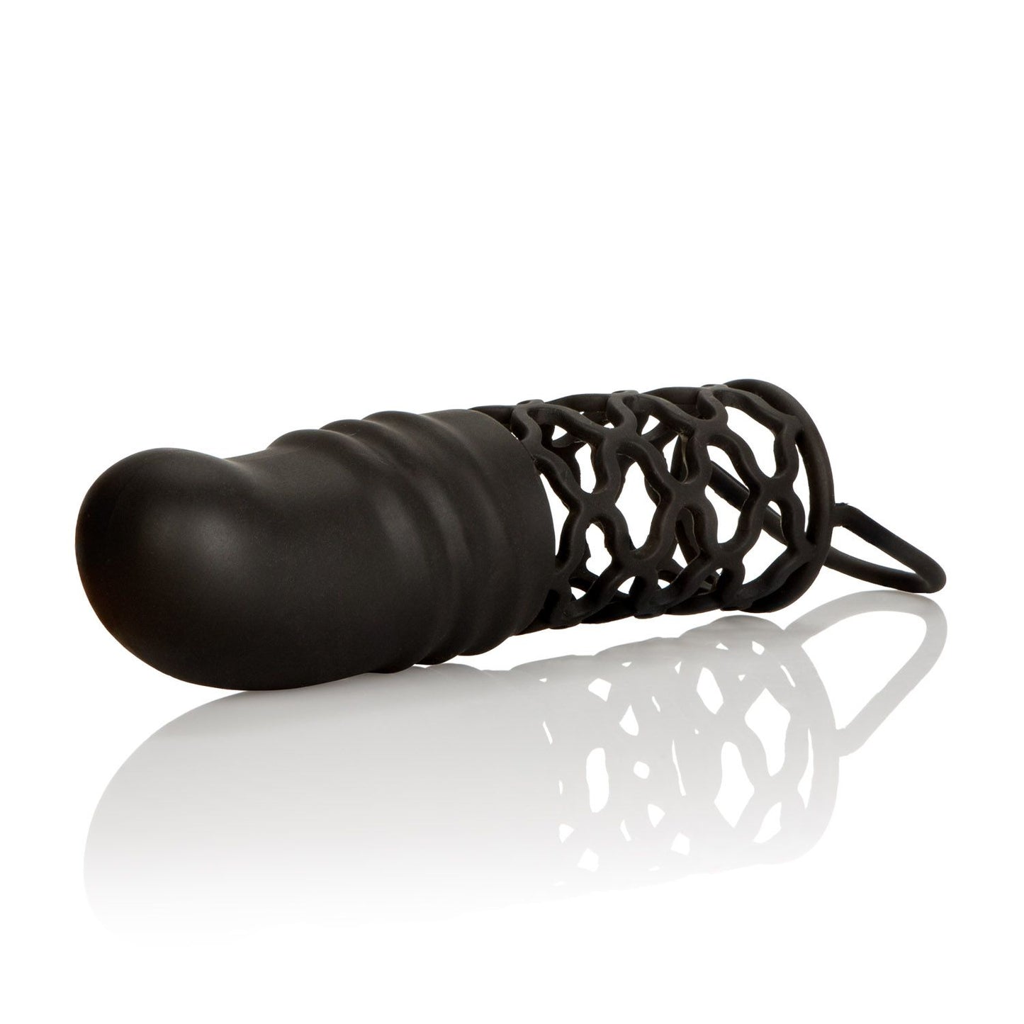 CalExotics Silicone 2 Inch Extension, Male Penis Sleeve Extender with Support Ring - Black SE-1629-05-2