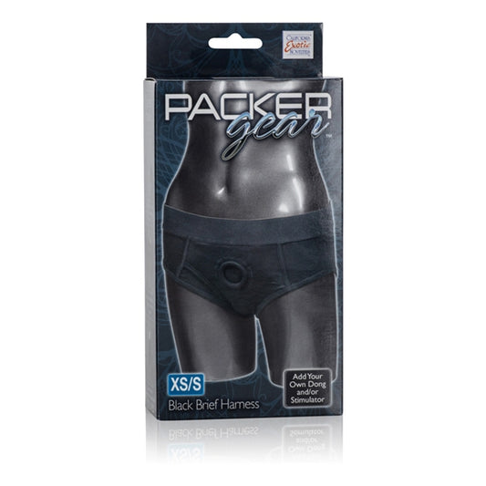 CalExotics Novelties Packer Gear Black Brief Harness X-Small/Small, Black