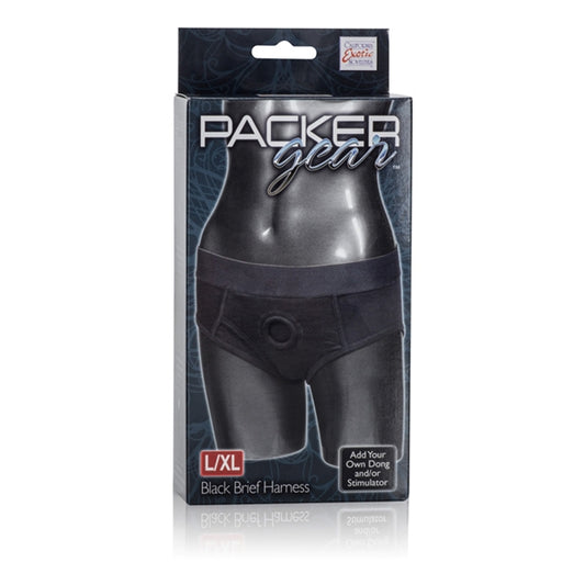 CalExotics Novelties Packer Gear Black Brief Harness Large/X-Large, Black