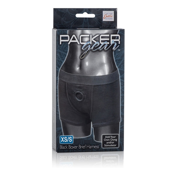 CalExotics Novelties Packer Gear Black Boxer Brief Harness X-Small/Small, Black