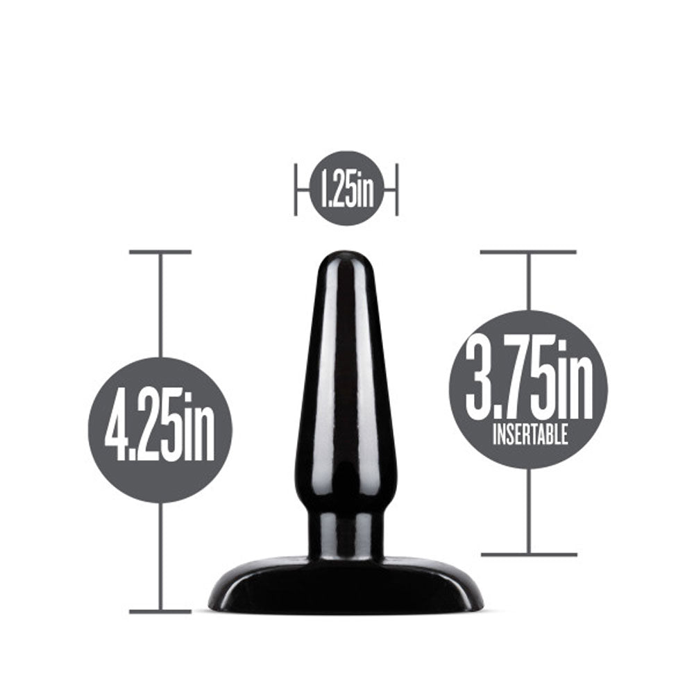 Blush Anal Adventures Basic 4.25" Beginner Butt Plug – Soft Smooth Small Anal Plug with Tapered Tip & Anchor Base – Comfortable Anal Trainer for Men & Women – Anal Play & Stimulation Toy for Beginners