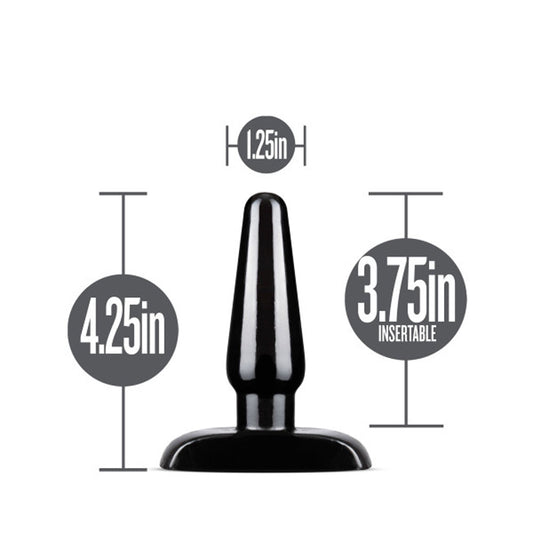 Blush Anal Adventures Basic 4.25" Beginner Butt Plug – Soft Smooth Small Anal Plug with Tapered Tip & Anchor Base – Comfortable Anal Trainer for Men & Women – Anal Play & Stimulation Toy for Beginners