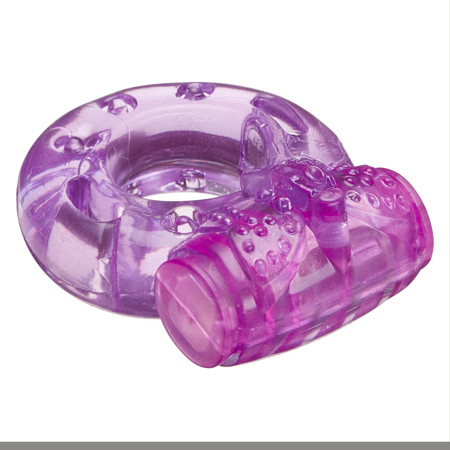 Cloud 9 Novelties Vibrating Cock Ring with Pleasure Ticklers for Him and Her, Purple, 0.05 Pound