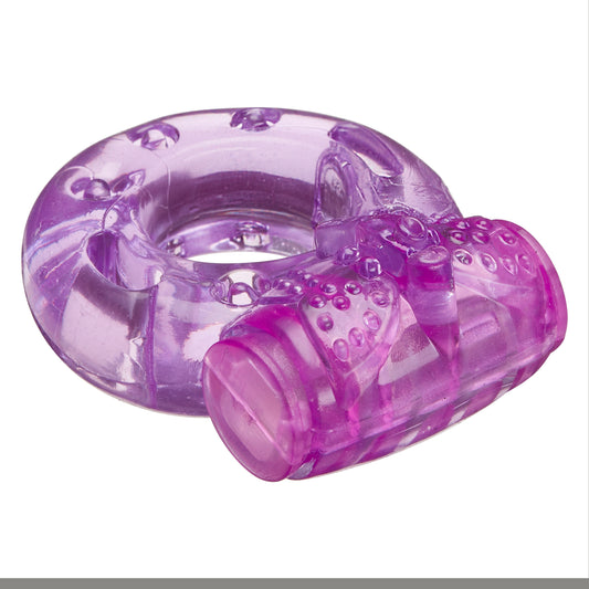 Cloud 9 Novelties Vibrating Cock Ring with Pleasure Ticklers for Him and Her, Purple, 0.05 Pound