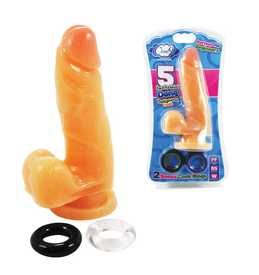 Cloud 9 Novelties 5 Dildo with 2 C Rings, Flesh, 0.47 Pound