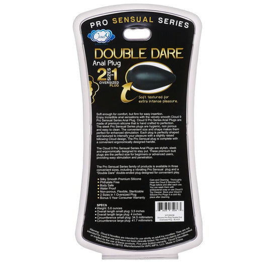 Cloud 9 Novelties ProSensual Series Double Dare Anal Plug, Black