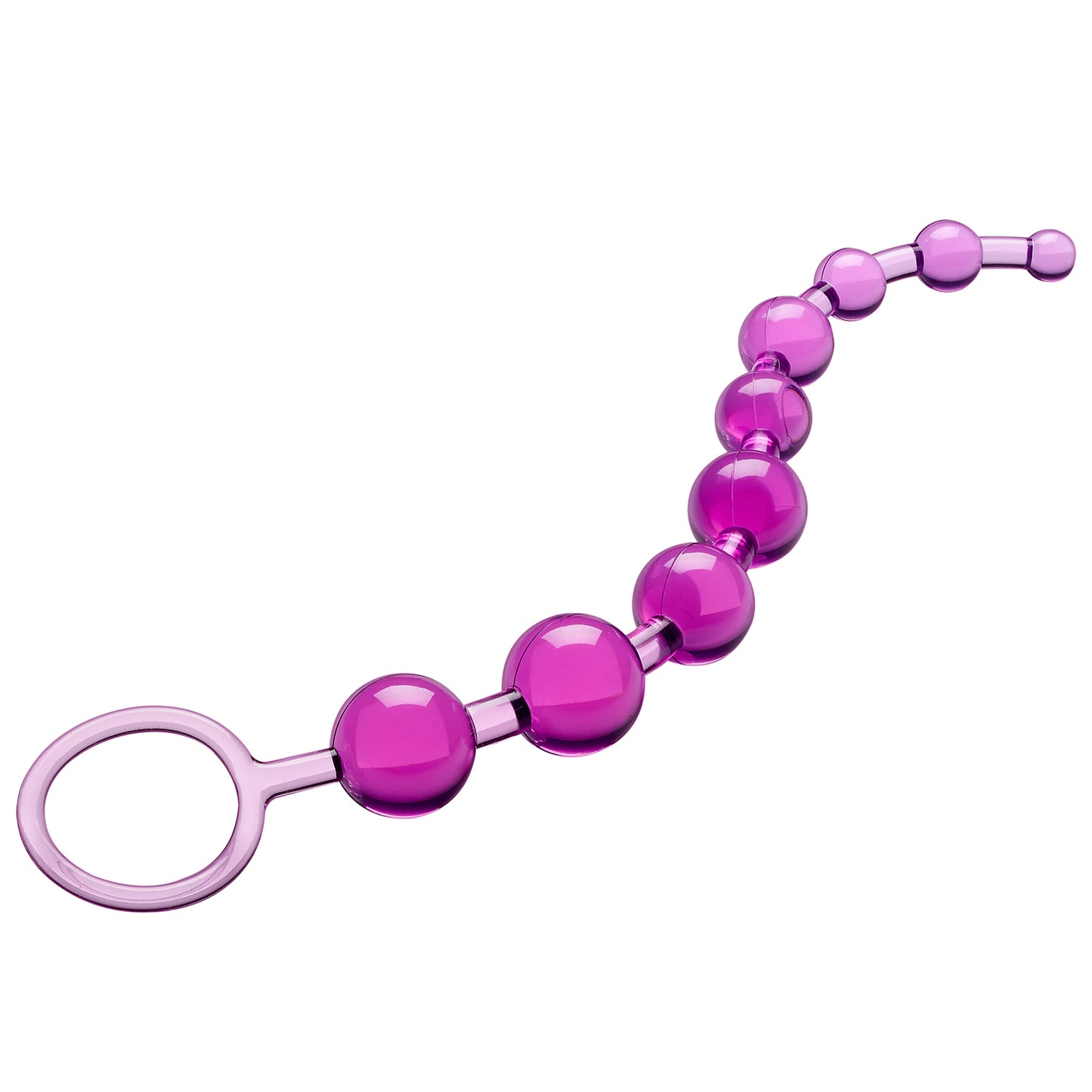 Cloud 9 Novelties Classic Anal Beads Flexible Body Safe with Reinforced Handle, Purple, 0.10 Pound