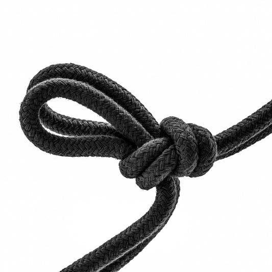 Blush Temptasia Black Bondage Rope - 32 Feet No-Slip Shibari Rope of 100% Cotton Soft BDSM Bonds - Easy to Clean Machine Washable -Thick Sturdy for Heavy Duty Binding - Kinky Adult Sex Toys for Couple