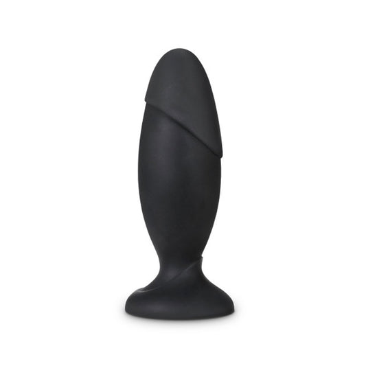 Blush Anal Adventures Platinum Rocket 6.5" Anal Plug - Ultrasilk Puria Silicone Smooth Butt Plug for Men Women & Couples - Tapered Girthy Anal Trainer Dilator w/StayPut Base Adult Sex Toy - Black