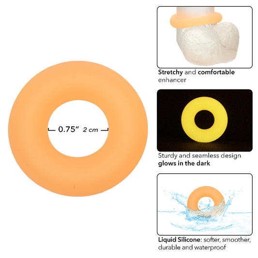 CalExotics Alpha Glow-in-The-Dark Liquid Silicone Prolong Medium Penis Ring for Men Pleaure - SE-1491-53-2
