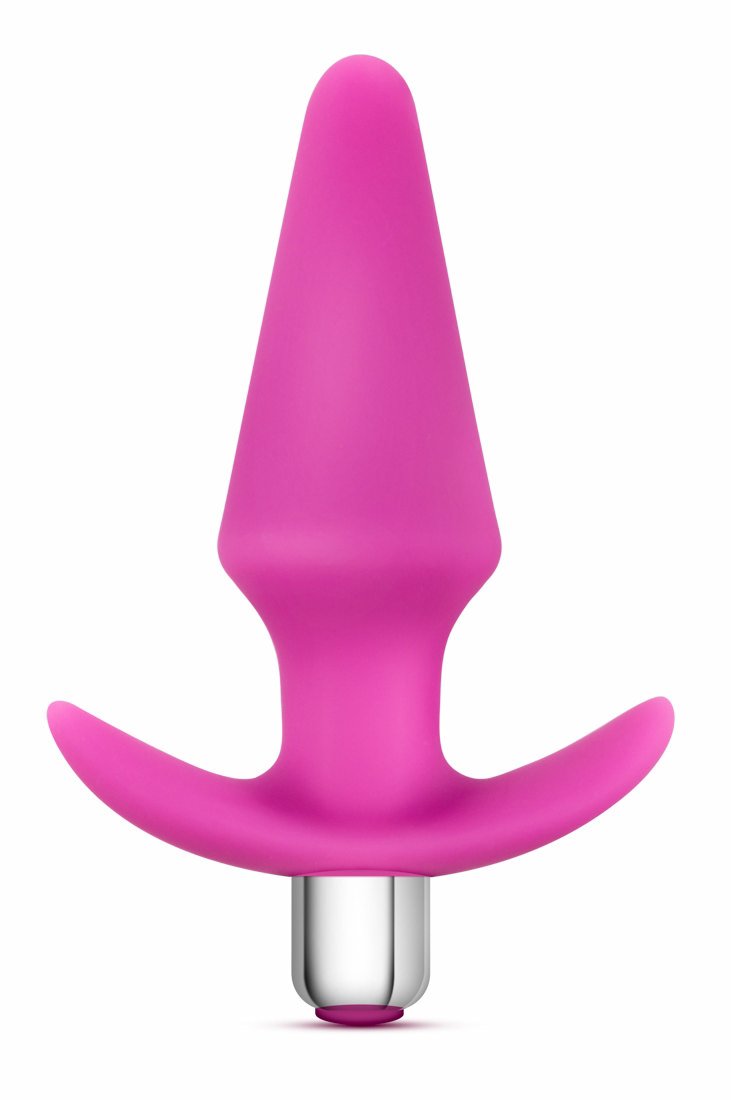 Blush Luxe 5" Discover Vibrating Starter Anal Plug, Ultrasilk Silicone Tapered Butt Plug, 10 Vibe Modes, EZ Handle, IPX7, Removable Bullet - 2-in-1 Play Adult Sex Toy for Women, Men, Couples - (Pink)