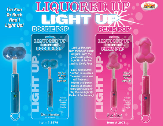 LIGHT UP BOOBIE POPS RASPBERRY