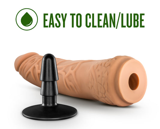 Blush Novelties - Blush Hexanite 7.5" Realistic Silicone Dildo - 2" Width, Lock On & - Slim Shaft, Tapered Tip for Easy Insertion - Removable Suction Cup - Sex Toy for Women & Men