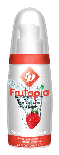 ID Frutopia Personal Lubricant - Strawberry Flavored, Water Based Lube, 3.4 Fl Oz Bottle