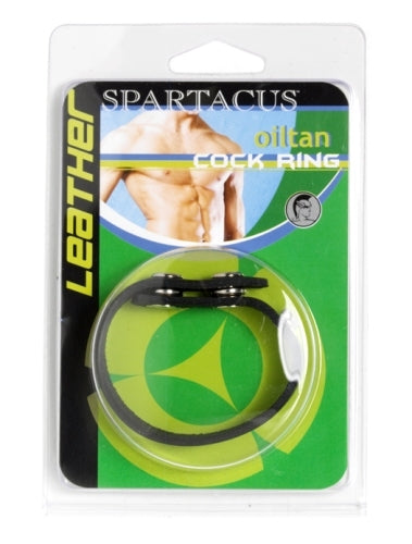 Spartacus Original Oiltan Cock Ring Leather, Black
