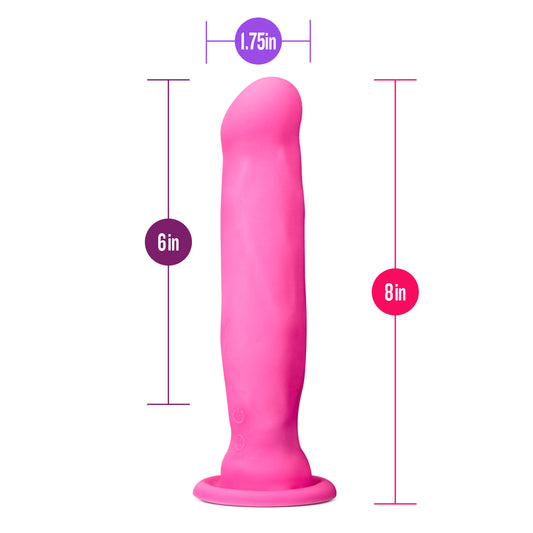 Blush Impressions Havana 8" Silicone Vibrating Dildo, 4-Way Wireless Remote Control Cock, Strap-On Play, IPX7, Ultrasilk G-spot & Vaginal Stimulator Luxury Adult Sex Toy Women, Men, Couples -(Pink)