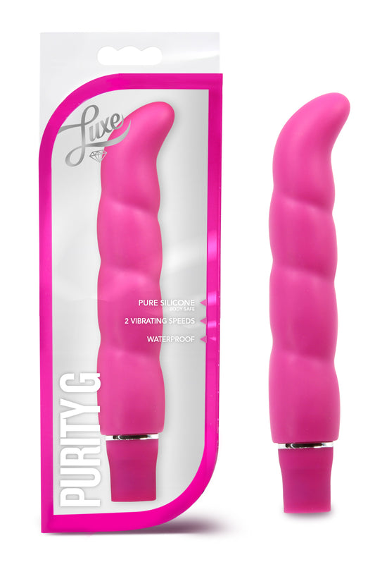 Blush Sex Toys for Women - Luxe Purity 6.25" Silicone G-Spot Vibrator - UltraSilk Smooth 10 Vibrating Mode Massager for Nipple Clit & Anal Stimulation - Sexual Pleasure Tools for Female Couples - Pink