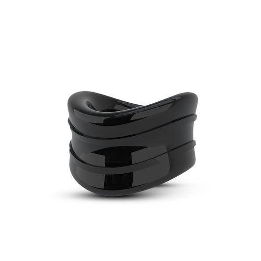Blush Novelties Stay Hard Beef Ball Stretcher Snug X Long Male Enhancement Ring, Sex Toy for Men, Sex Toy for Couples, Black