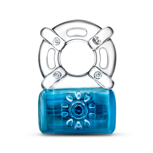 Play with Me One Night Stand - Vibrating C Ring - Includes 3 Sets of Batteries- Soft, Stretchy to Fit All Penises - Nubs Stimulate The Clitoris - Sexual Enhancer for Couples - Blue