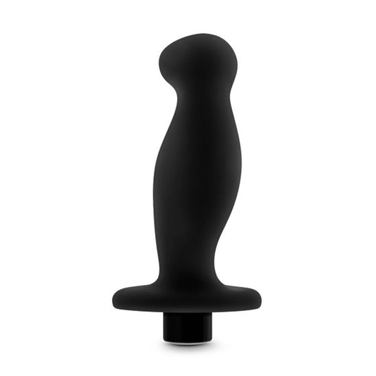Blush Novelties Anal Adventures Platinum Silicone Vibrating Prostate Massager - 10 Powerful Vibration Modes - Base for Safety, Comfort & Wearability - Waterproof Ultrasilk Smooth Anal Plug Sex Toy