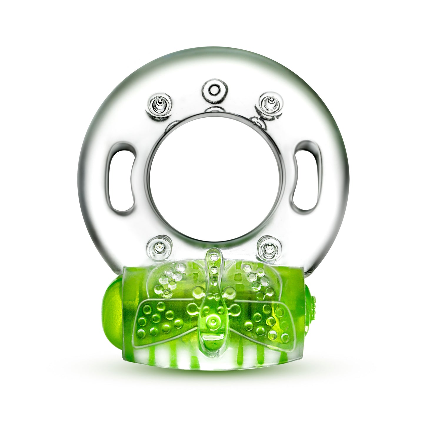 Blush Novelties Play with Me by - Arouser Vibrating C Ring Stretchy - Glows in The Dark - Reusable, Includes 4 Sets of Batteries - Soft Clitoris Stimulating Ticklers - Sexual Enhancer Sex Toy