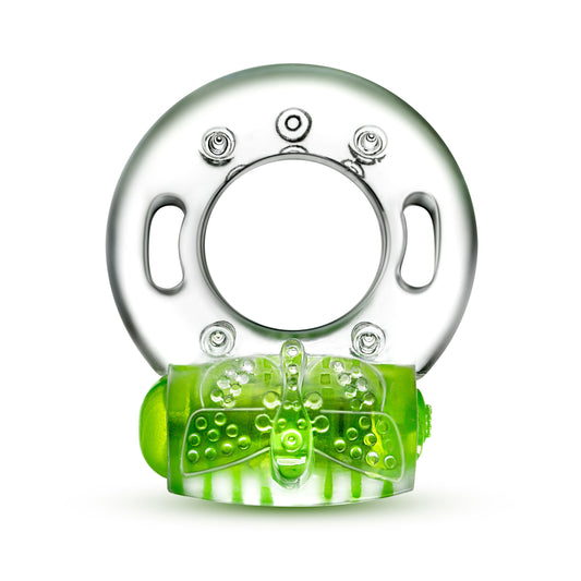 Blush Novelties Play with Me by - Arouser Vibrating C Ring Stretchy - Glows in The Dark - Reusable, Includes 4 Sets of Batteries - Soft Clitoris Stimulating Ticklers - Sexual Enhancer Sex Toy