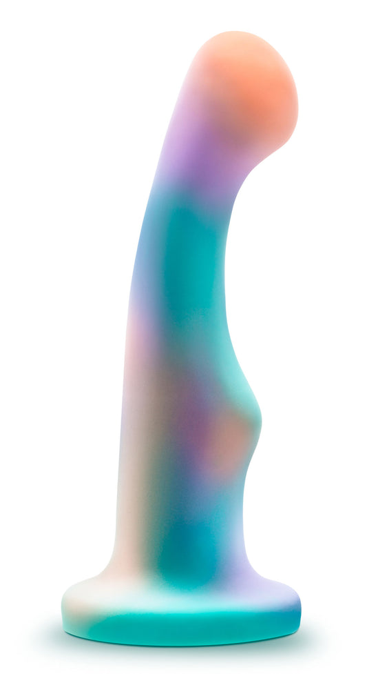 Blush Avant Opal Dreams 6" Curved Dildo for G- & P-Spot - Deep Elegant Pleasure Stimulation Ultrasilk Silicone Cock - Suction Cup, Strap-On - Adult Sex Toy Penis for Women, Men & Couples - (Aqua Blue)