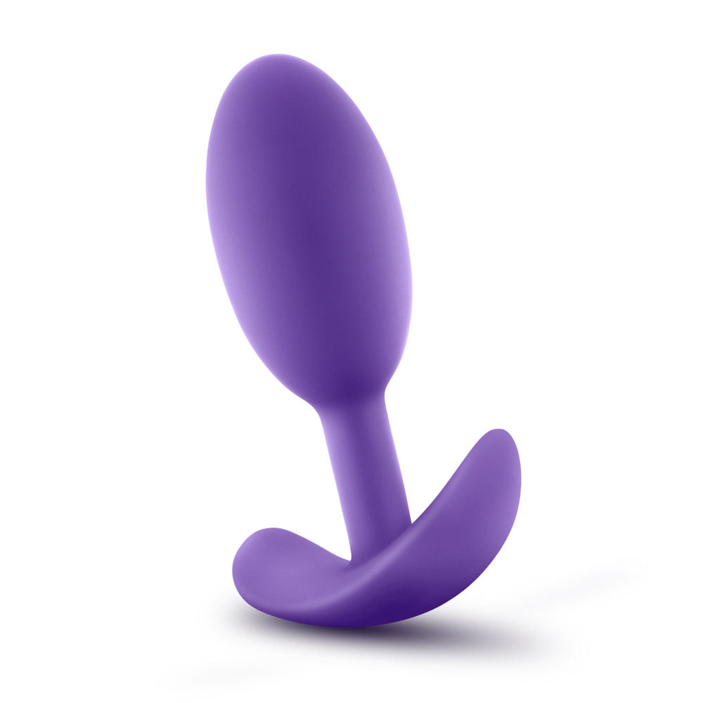 Blush Luxe 4" Silicone Wearable Vibra Slim Anal Plug, Soft Medium Extended Wear Butt Plug, Subtle Internal Stimulation While You Move, Teasing Anal Play Adult Sex Toy for Women, Men, Couples -(Purple)