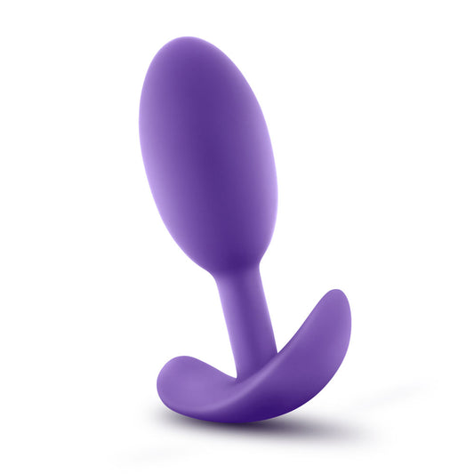 Blush Luxe 4" Silicone Wearable Vibra Slim Anal Plug, Soft Medium Extended Wear Butt Plug, Subtle Internal Stimulation While You Move, Teasing Anal Play Adult Sex Toy for Women, Men, Couples -(Purple)