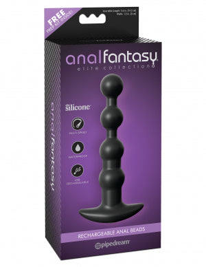 Pipedream Anal Fantasy Elite Rechargeable Anal Beads, Black