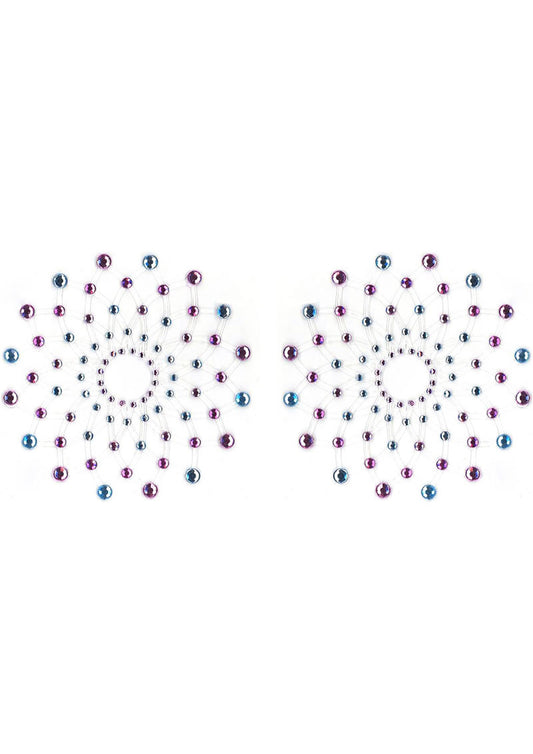 PASTIES CRYSTAL MOSAIC BLUE/PURPLE(PEEKABOO CRYSTALS)