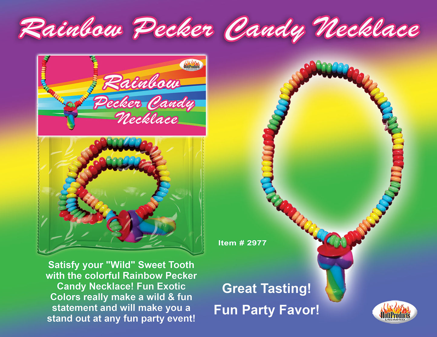 RAINBOW COCK CANDY NECKLACE