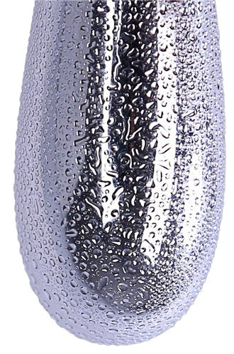 BMS Rain 7 Function Textured Bullet Waterproof Vibrator, Silver, 3 Inch