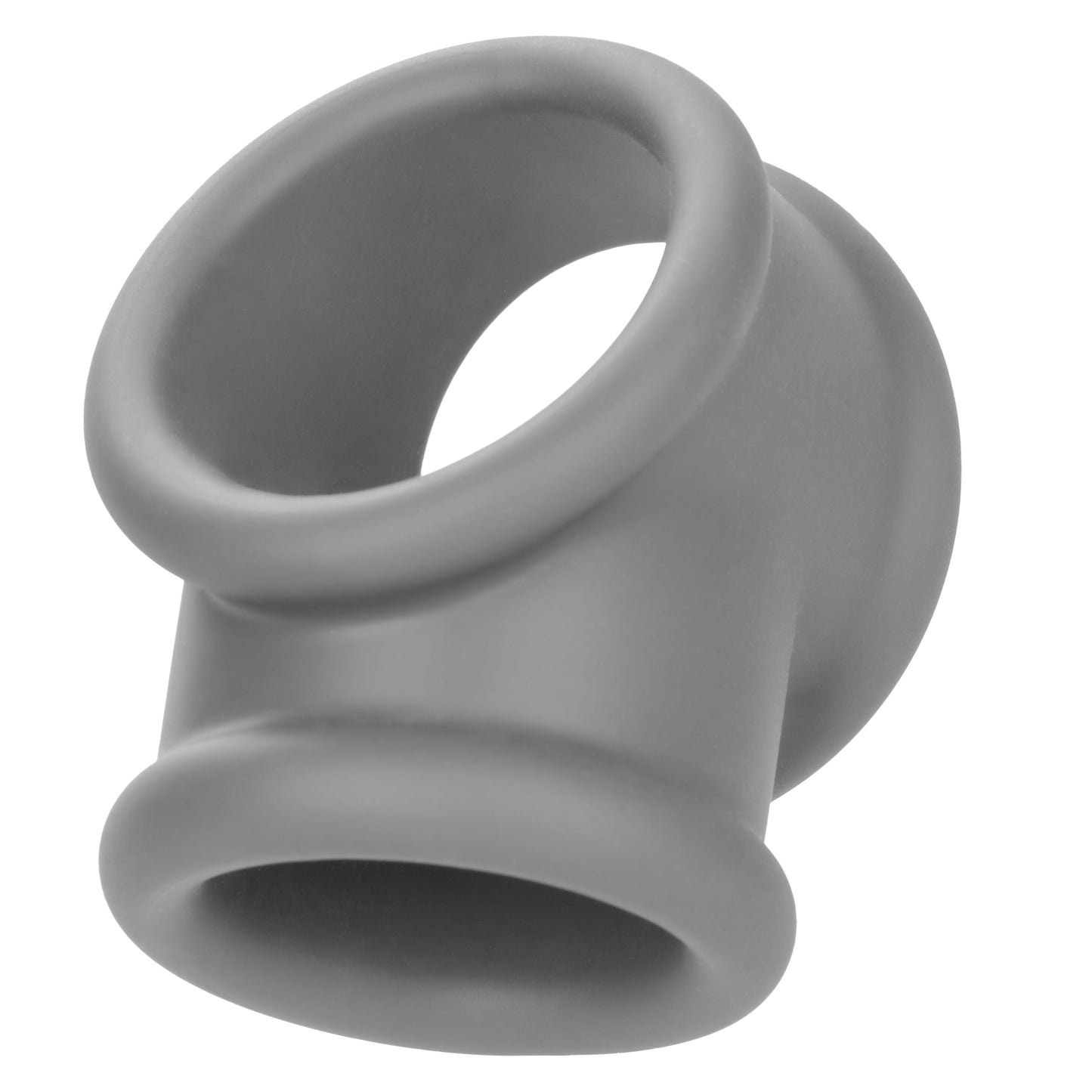 CalExotics Alpha Liquid Silicone Precision Ring – Male Enhancement Dual Support Ring Silicone Sex Toys for Men – Gray