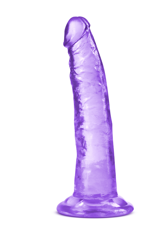 Blush Novelties - Blush B Yours Plus Lust n’ Thrust Suction Cup Harness Compatible Transparent Purple Tapered Head Sex Toy for Adults Men Women