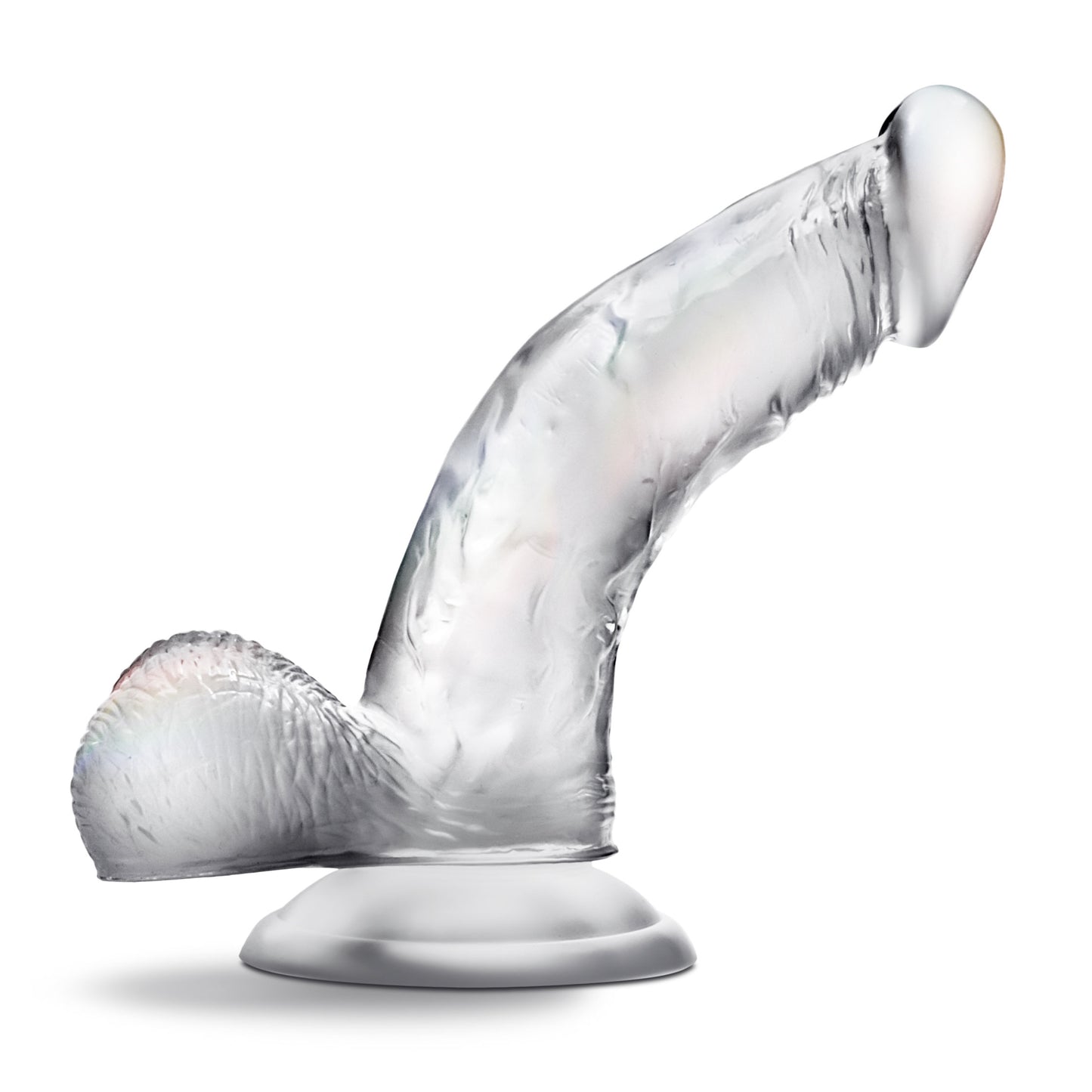 Blush Novelties B Yours Diamond Sparkle - Lifelike Realistic Dildo - Powerful Suction Cup for Hands Free Play and Harness Compatible - Clear to Watch During Play - Sex Toy