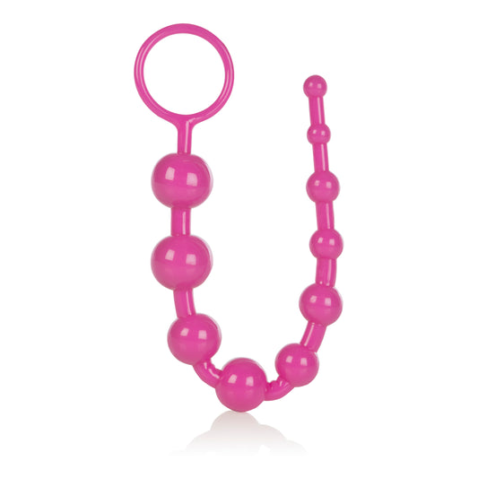 CalExotics Shane’s World Starter Anal Pleasure Beads -Adult Sex Toy For Him Her and Couples - Pink