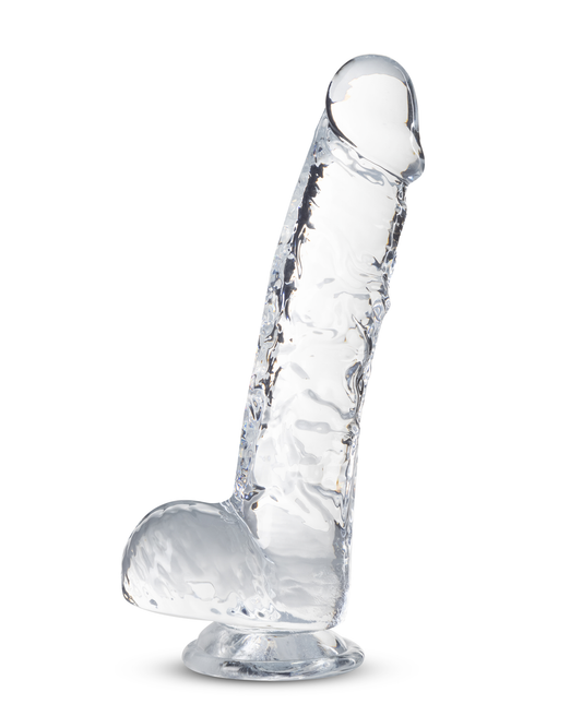 Blush Naturally Yours Crystalline 6 Inch Realistic Dildo - 1" Slim Beginner's Penis - StrapOn Compatible Suction Cup Dildo for Men Women Couples - Lifelike Anal Vaginal Stimulation Sex Toy - Clear